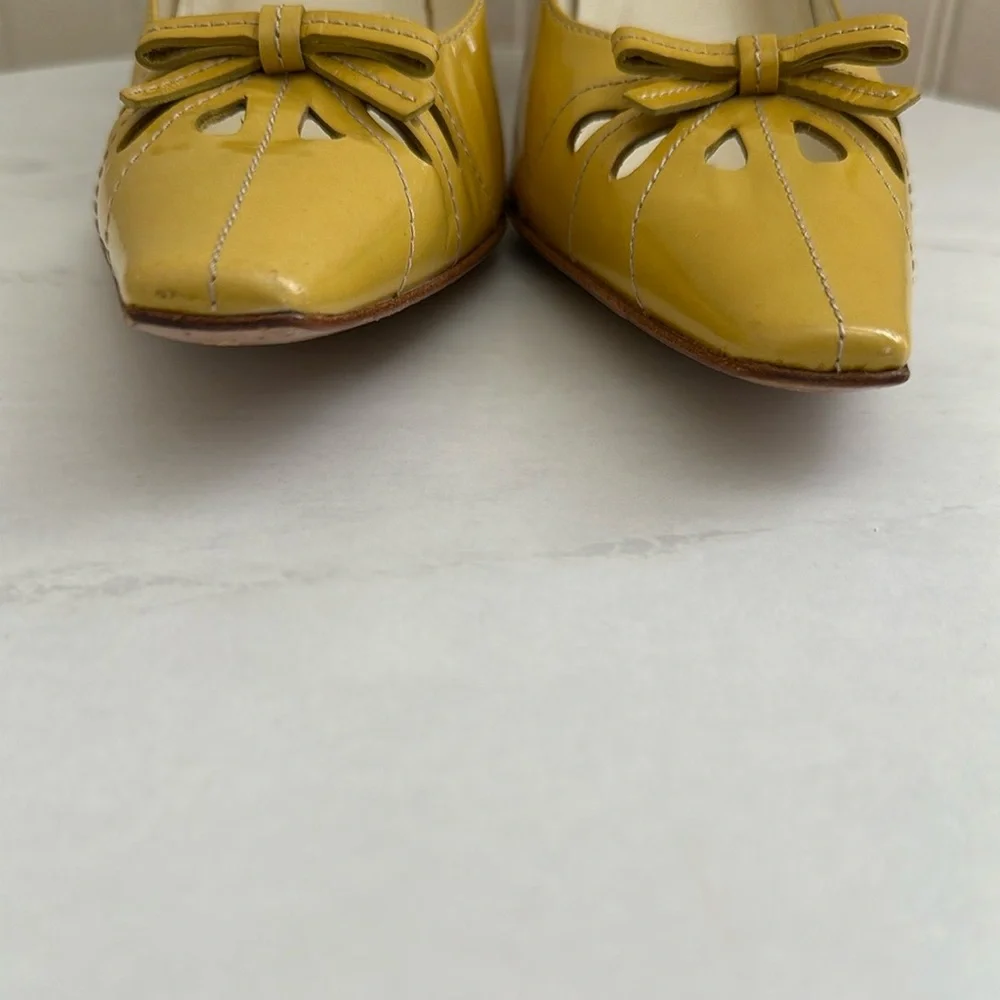 Miu Miu Patent Leather Heels Yellow